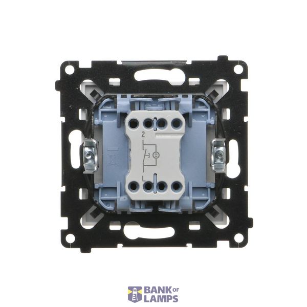 Cover for single socket outlet with earthing IP44 - same color flap & cover, anibacterial red image 1