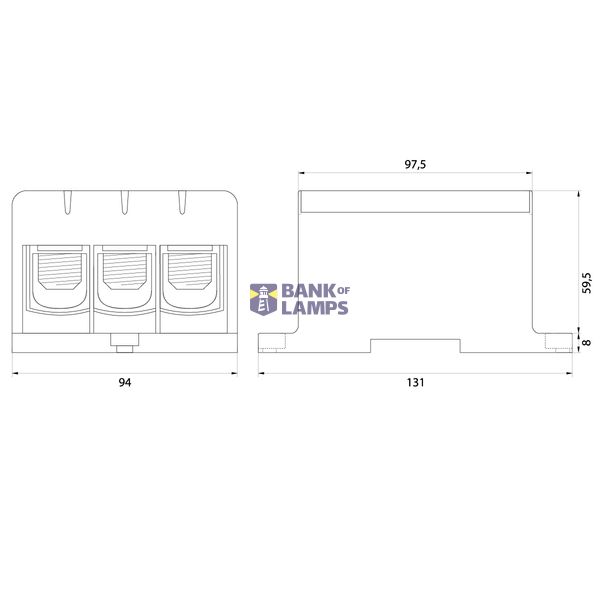 Pass-through connector WLZ35/3x240/z image 2