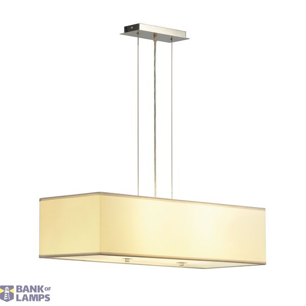 SOPRANA pendant, PD-1, square, white textile, 4x E27, max. 4x 60W image 1