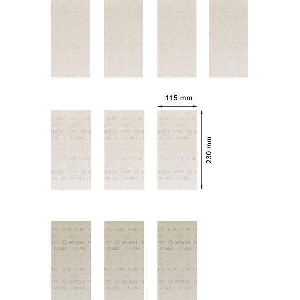 EXPERT M480 Sanding Net Set 115 x 230 mm 10-pc image 2