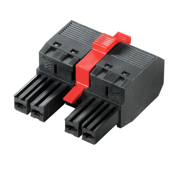 PCB plug-in connector, female plug, 7.62 mm, Number of poles: 6, 180°, PUSH IN without actuator, Tension-clamp connection, Clamping range, max. : 10 mm², Box image 1