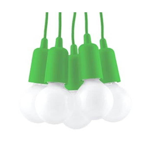HANGING LAMP DIEGO 5 GREEN E27 5X60W IP20 image 1