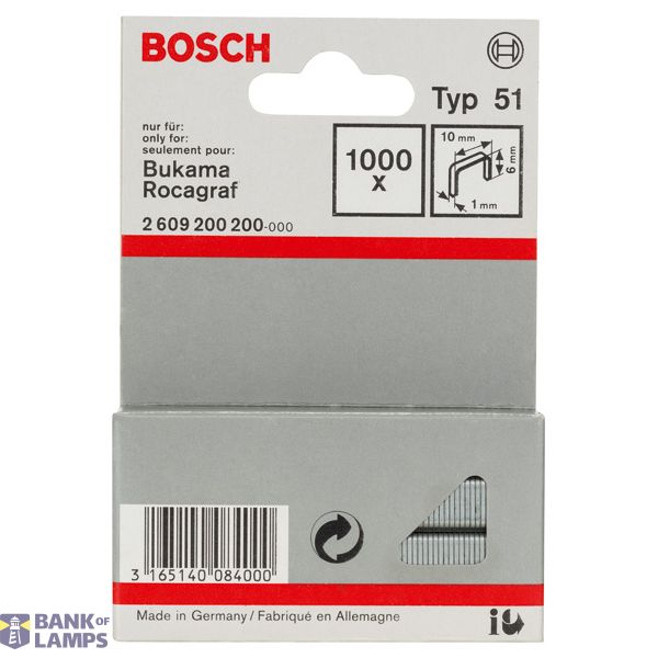 Fine wire staple, type 51 10 x 1 x 6 mm image 2