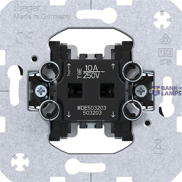 Push button make and break contact, separate input image 1