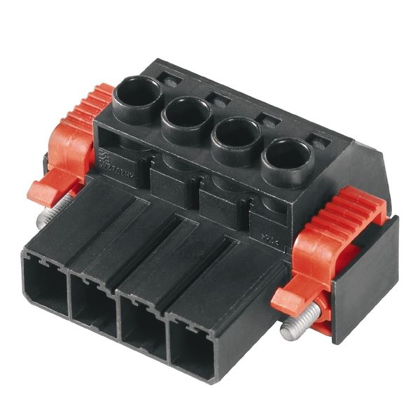 PCB plug-in connector, male plug, 7.62 mm, Number of poles: 3, 180°, Clamping yoke connection, Clamping range, max. : 6 mm², Box image 4
