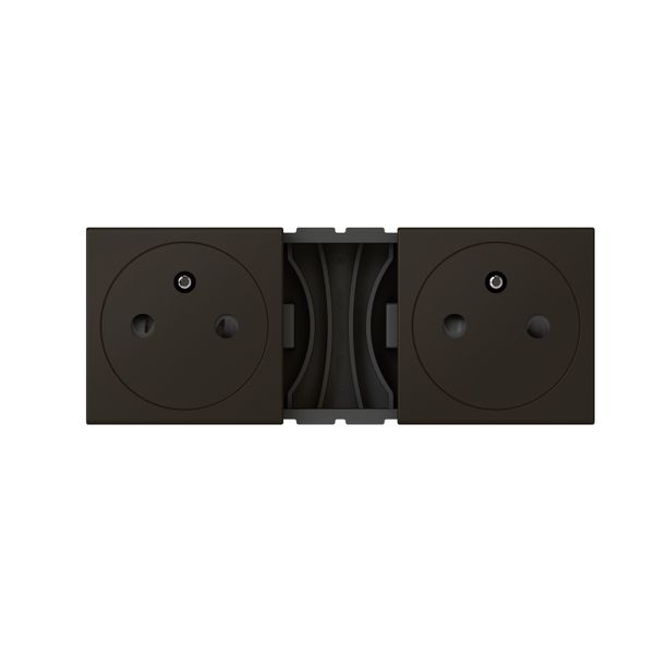 PREWIRED 2X2P+E F/B AUTOMATIC TERMINALS SURFACE MAT BLACK image 1