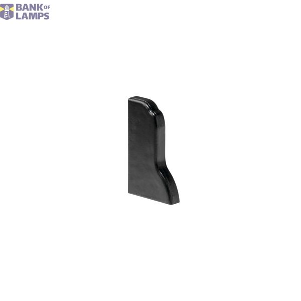 GLENOS end caps for baseboard, matt black, 2 pcs. image 1