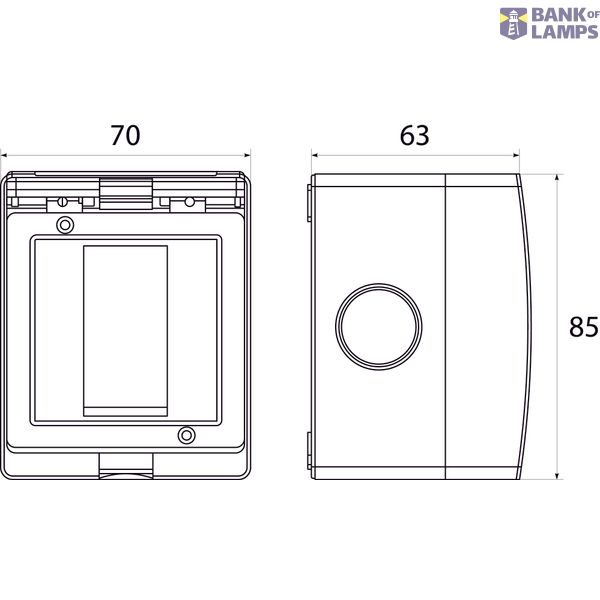 Single surface-mounted switch LPN IP55 "AQUA55" image 2