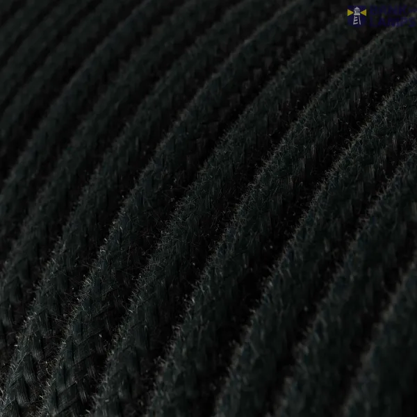 Cotton Charcoal Black Textile Cable - The Original Creative-Cables - RC04 round 2x0.75mm / 3x0.75mm image 2