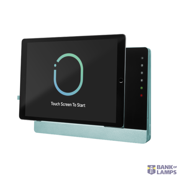 Surface mount docking station with charging function and control function, housing green, glass cover black image 1