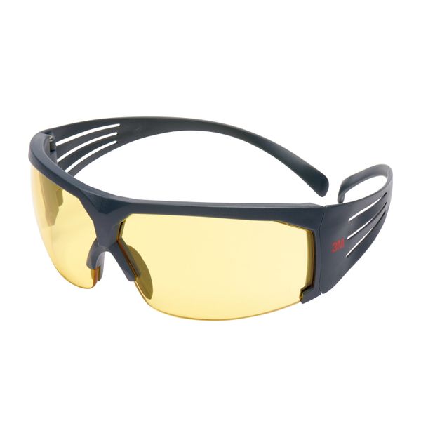 3M™ SecureFit™ Safety Glasses, Grey frame, Scotchgard™ Anti-Fog, Amber image 2