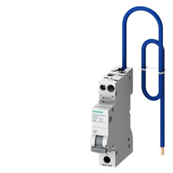 AFDD/MCB combination 230 V, 6 kA, 1+N, C, 32 A compact (1 MW) pigtail image 1