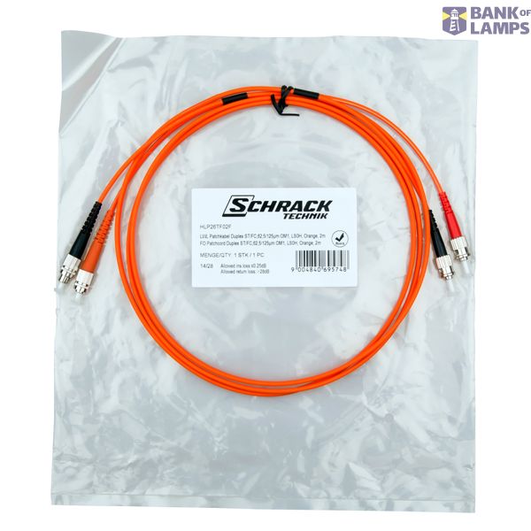 FO Patchcord Duplex ST/FC,62,5/125æm OM1, LS0H, orange, 5m image 2