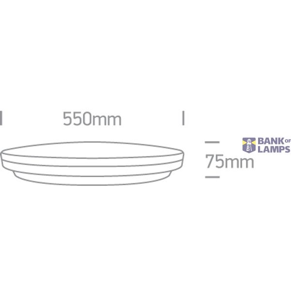 BLACK PLAFO 55W WW IP20 230V image 3