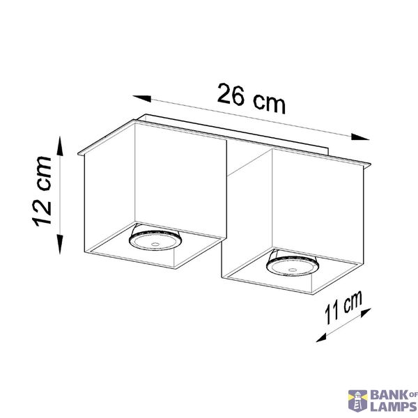 SPOT QUAD 2 GREY GU10 2X40W IP20 image 7