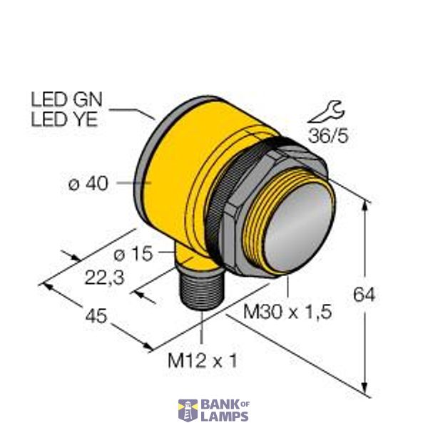 Photoelectric Sensor Diffuse Mode Sensor with Fixed-Field Background Suppression   T30SN6FF200Q image 1