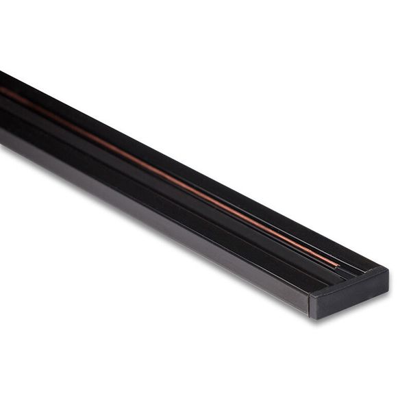 Plastic DC power strip with 3M tape, max. 25A, black color, 2m image 1