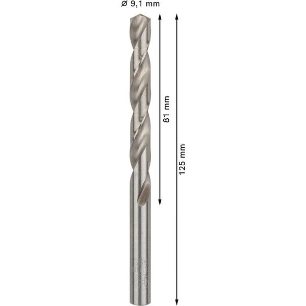 Metal drill bits HSS-G, DIN 338 9,1 x 81 x 125 mm 5 pcs. image 3