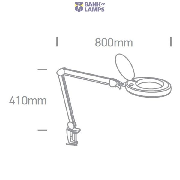 WHITE LED 8W DL 230V MAGNIFYING LENS image 3
