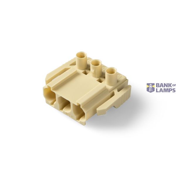Coupler 3-p plug, beige image 1