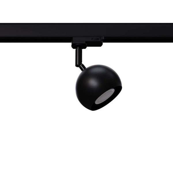 TRACK SPOTLIGHT 3 PHASE MOVABLE OCULARE BLACK GU10 4000K 7W 530LM image 1