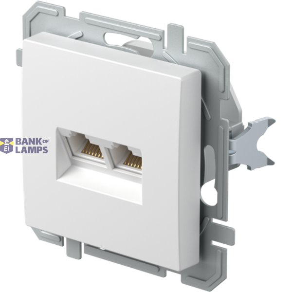 SOCKET CAT6S KS DOUBLE 2x RJ45 8/8 SLIM PW XO 4417000 image 4