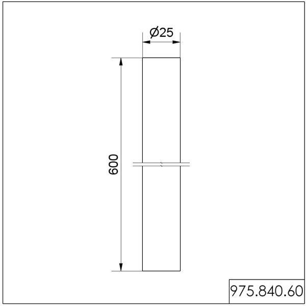 Tube D25mm 600mm long SR image 3