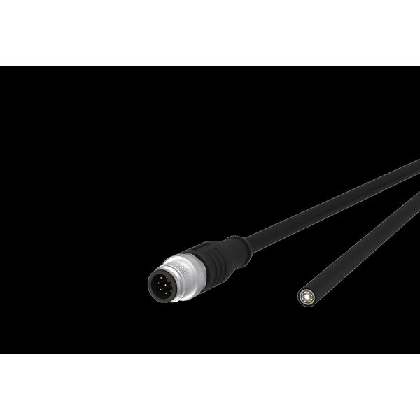 M12 Sensor/actuator cable, A-coded, 5.0 m, M12 plug straight - free li image 1
