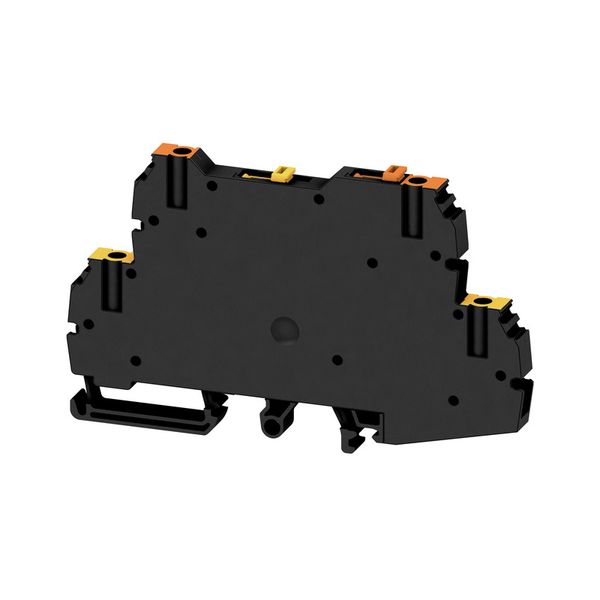 Test-disconnect terminal, Screw connection, black, 2.5 mm², 17 A, 500 V, Number of connections: 4, Number of levels: 2 image 1