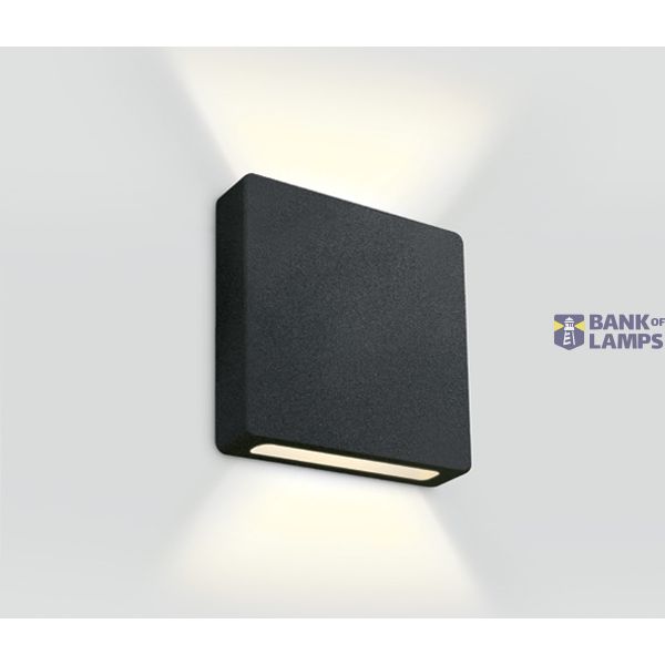 BLACK IP65 WALL RECESSED COB 2W WW 700mA DARK LIGHT image 1