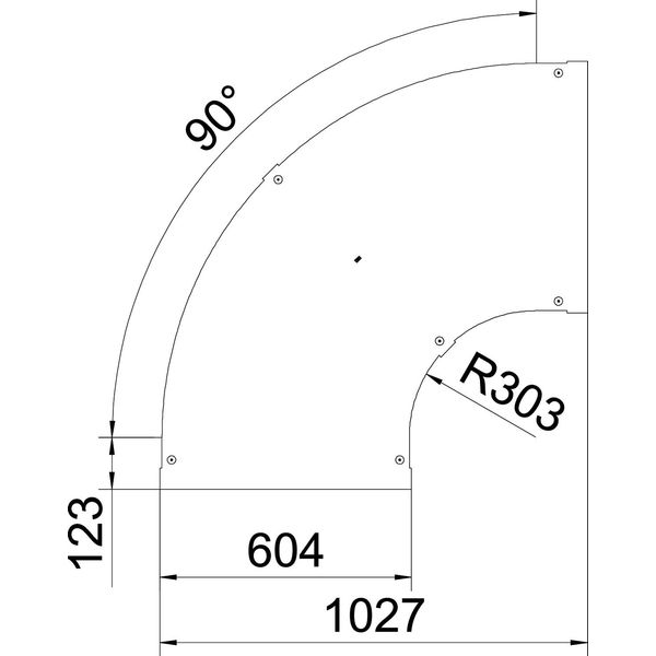 LBD 90 600 R3 FT 90° bend cover with turn buckle B600 image 2