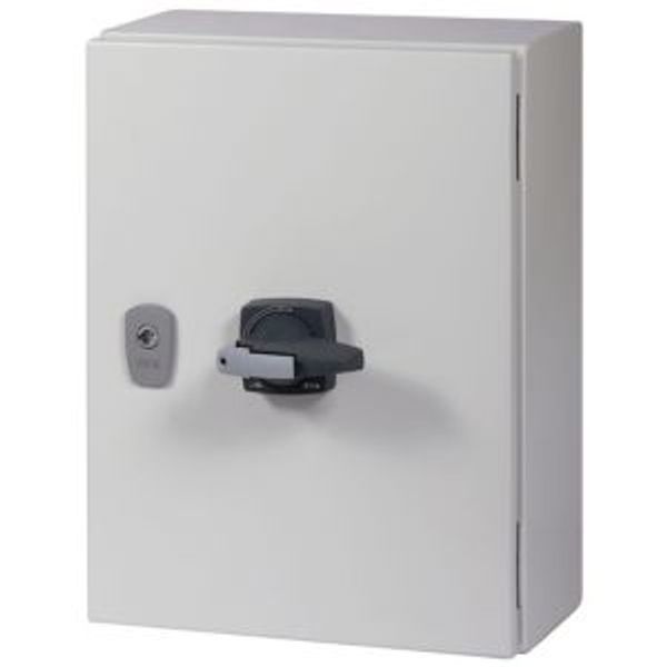 DMM-160/3/SE4/P-G Switch-disconnector, DMM, 160 A, 3 pole, STOP function, with grey knob, in steel enclosure image 4