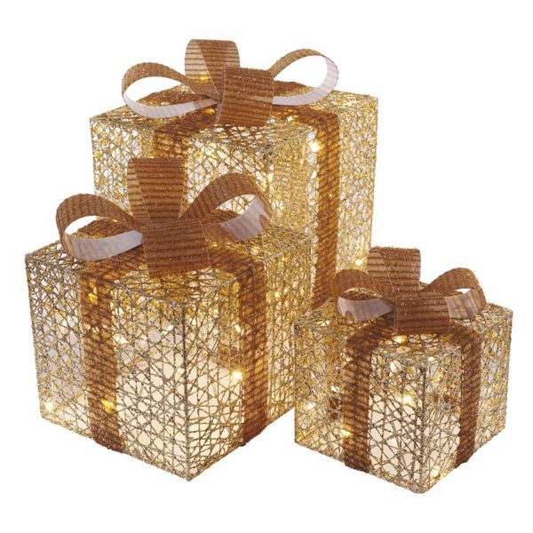 LED presents, 3 sizes, indoor, warm white image 1