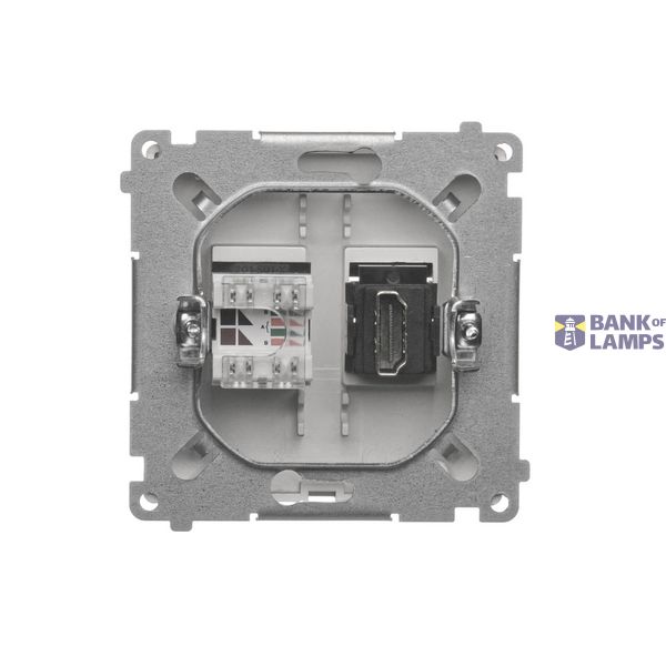 Momentary single switches with key - two positions ''0-1'', matt aluminum, 5A image 1