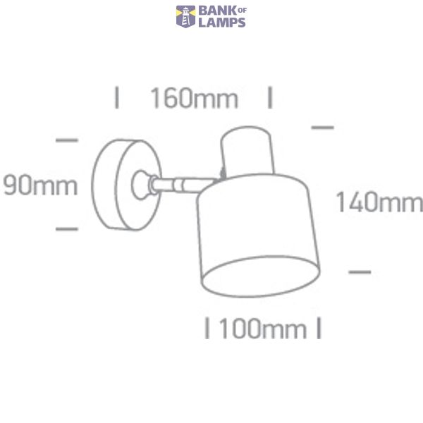 BRUSHED BRASS WALL LIGHT 10W E27 100-240v image 2