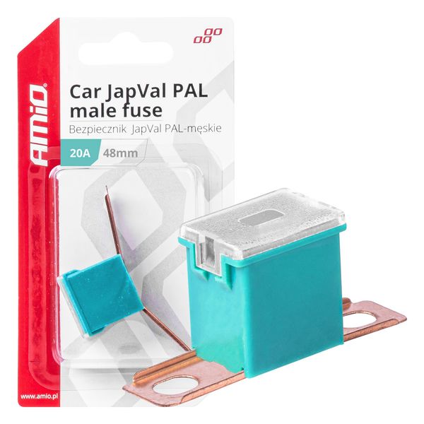 Car JapVal PAL male fuses 48mm 20A AMIO-03417 image 1