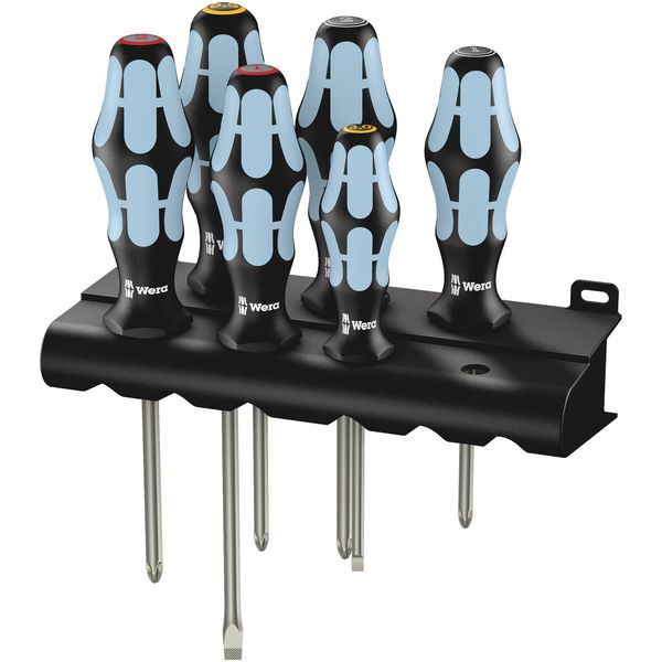 3334/3350/3355/6 Schroevendraaier-set, RVS + houder, 6-delig image 1