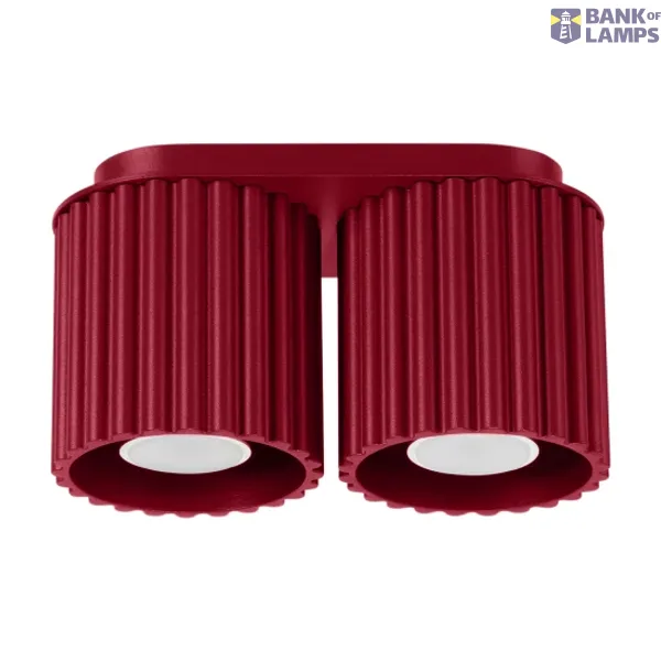 Ceiling lamp AURA 2 burgundy GU10 image 1