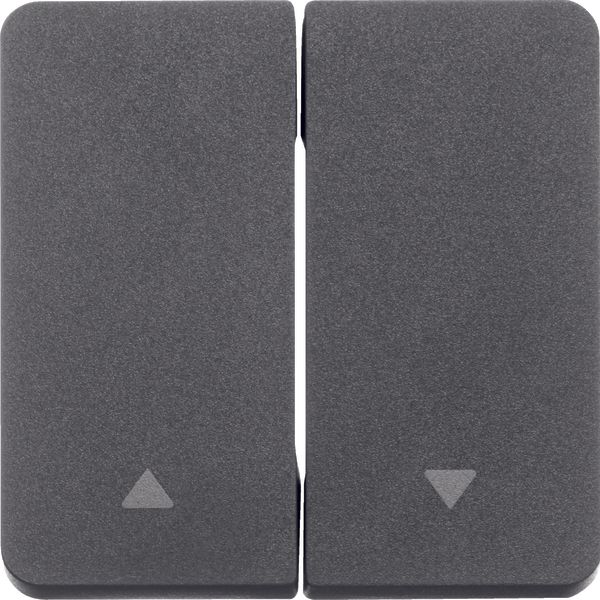 Rocker 2gang imprinted arrow symbol, W.1, grey matt image 1