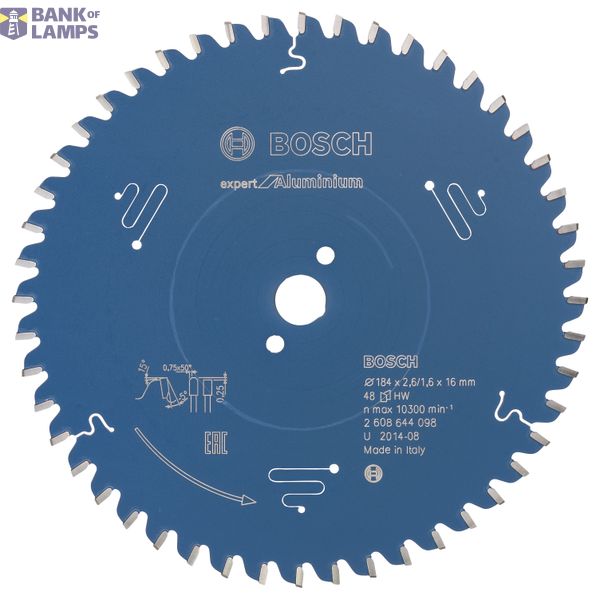 Circular saw blade Expert for Aluminium 184 x 16 x 2,6 mm, 48 image 1