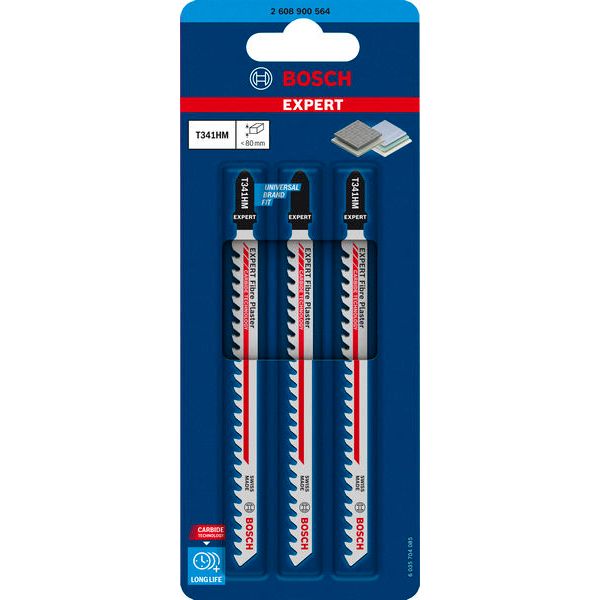 EXPERT ‘Fiber Plaster’ T 341 HM Jigsaw Blade 3 pcs. image 2