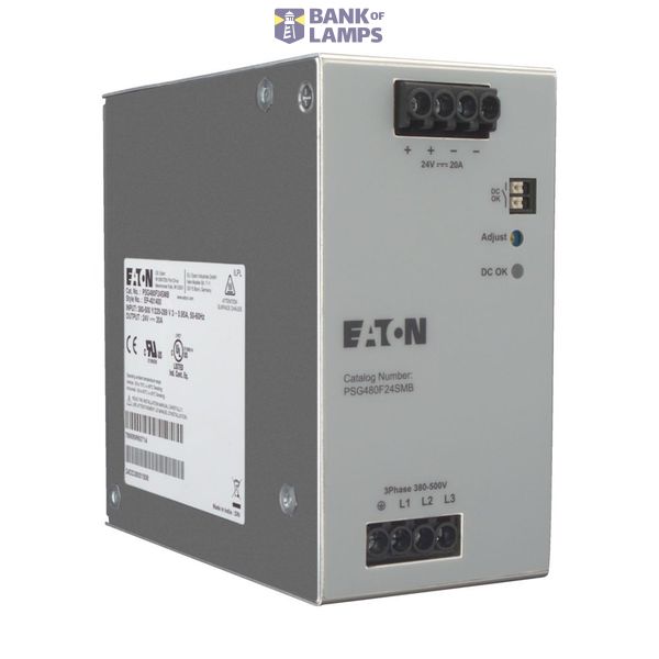 Power supply unit, Three-phase, 320 - 575 V AC / 24 V DC, 20 A, 480 W image 3