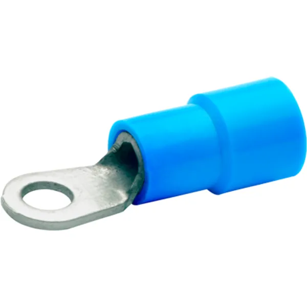 Insulated ring cable lug, 1.5-2.5 mm², AWG 16 to 14, 5.3 mm, M5, blue, 6305 image 1