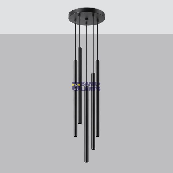 PASTELO 5P BLACK HANGING LAMP G9 5X8W IP20 image 5