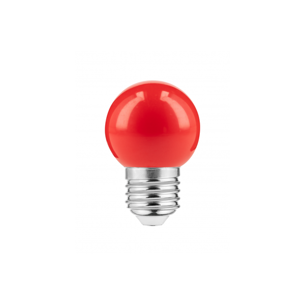 LED Bulb E27, B45, 1 W, 50 lm, AC220-240V, 270°, red image 1
