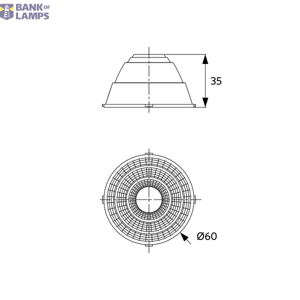 LEDWallSpot-Rd76-Reflector-15D image 3