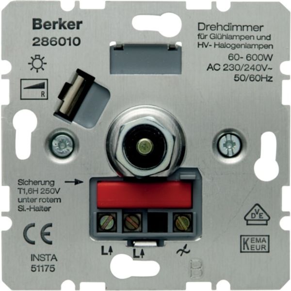 Rotary dimmer, 230/240 V~, 50/60 Hz, dom. electronics image 1