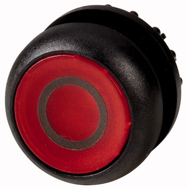 M22S-DL-R-X0 Illuminated pushbutton actuator, RMQ-Titan, Flush, momentary, red, inscribed, Bezel: black image 1