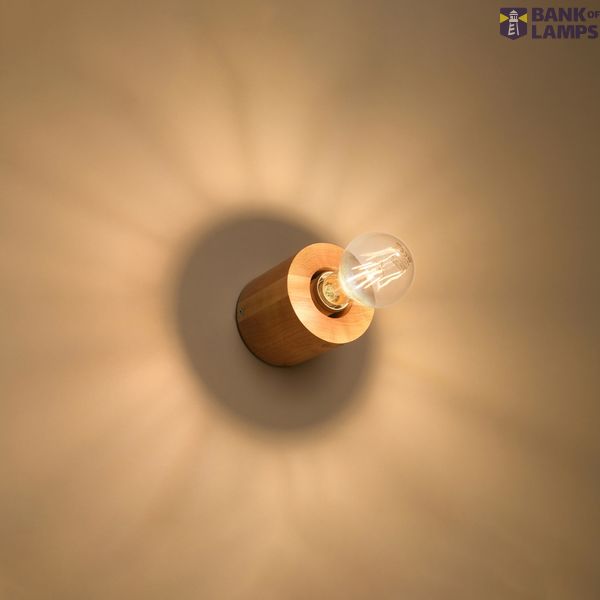 WALL LAMP SALGADO NATURAL WOOD E27 1X60W IP20 image 6
