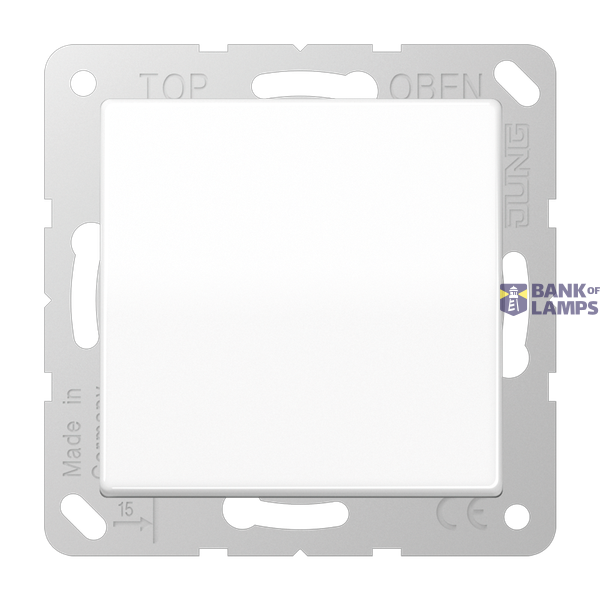 SCHUKO socket, 16 A 250 V ~, screw terminals, hinged cover, thermoplastic, AS series, alpine white image 1